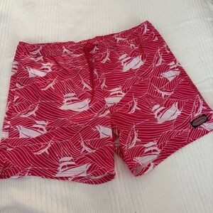 Vineyard Vines Red and White Swim Trunks